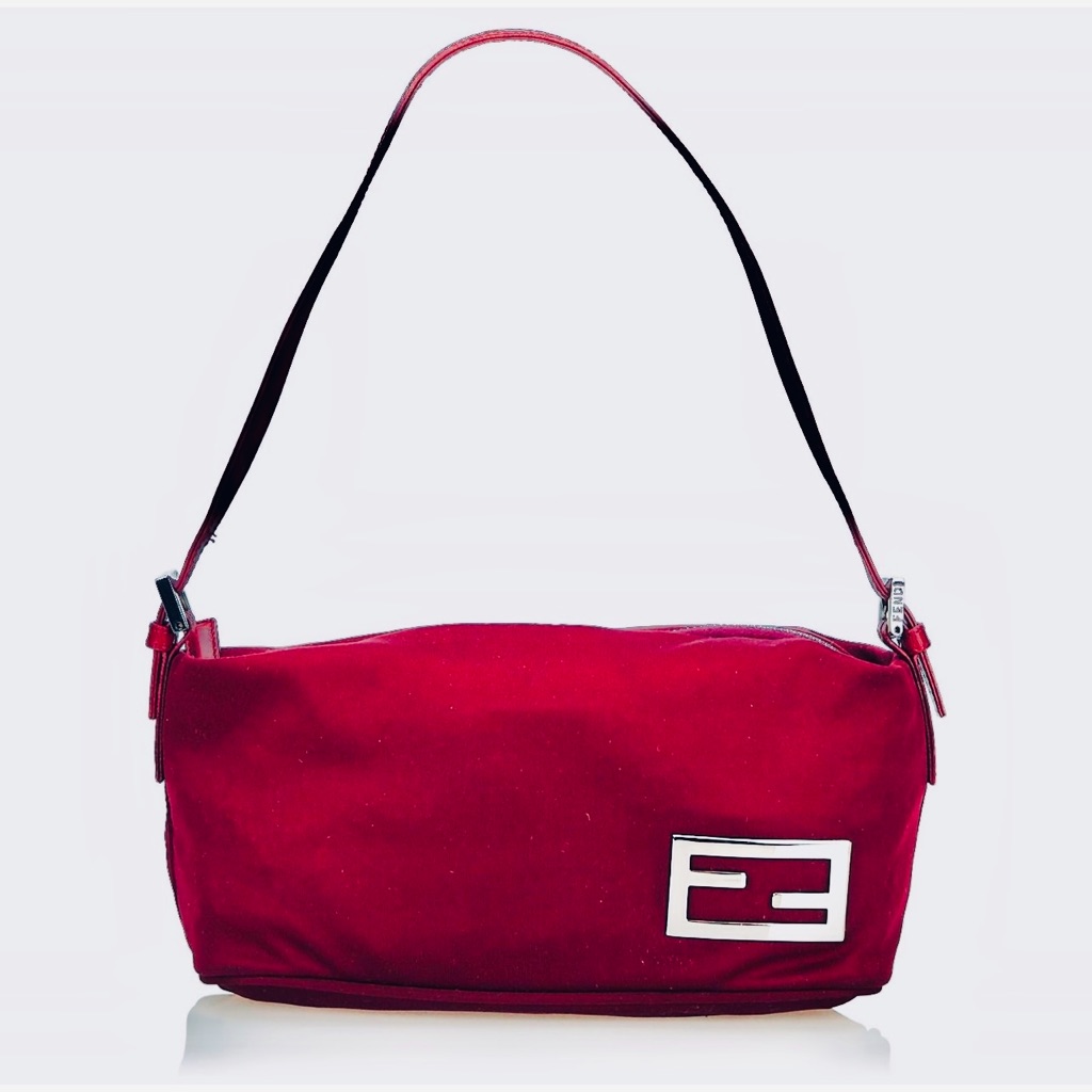 Fendi Baguette Ombre Hot Pink Magenta Pochette Handbag